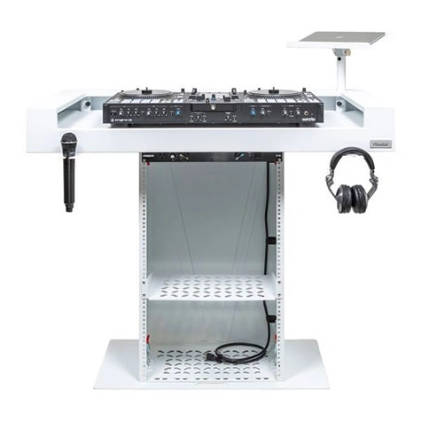 Headliner Malibu Portable DJ Booth White | 18U Rack System