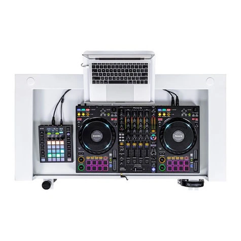 Headliner Malibu DJ Booth | White Portable 18U Rack