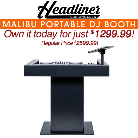 Headliner Malibu Portable DJ Booth (Black)