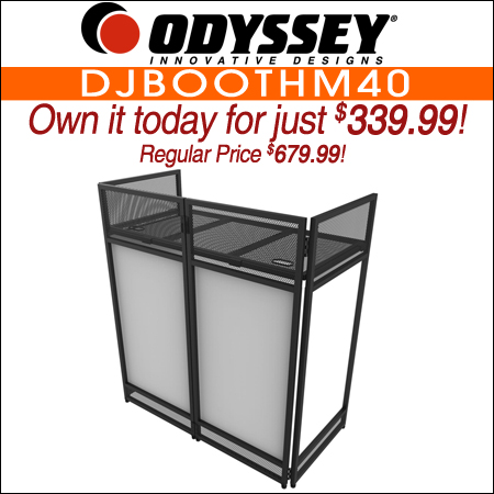 Odyssey DJBOOTHM40 40" Wide Surface DJ Booth 