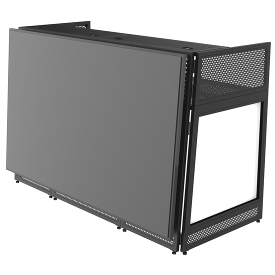 Odyssey DJBOOTHM78 70" Wide Surface TV Mountable DJ Battle Booth with Removable Top