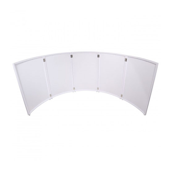 ProX XF-LUNA WH LUNA DJ Facade 5 Panel White Hardware with Black White Scrim Kit