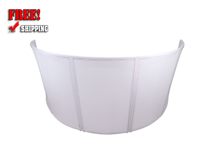 ProX XF-LUNA WH LUNA DJ Facade 5 Panel White Hardware with Black White Scrim Kit