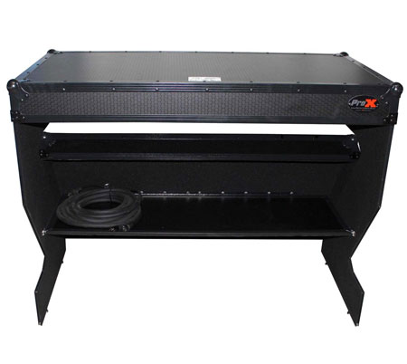 ProX XS-ZTABLEBL Portable Z-Style DJ Redbull Table Flight Case with Handles & Wheels in Black