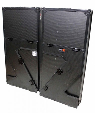 ProX XS-ZTABLEBL Portable Z-Style DJ Redbull Table Flight Case with Handles & Wheels in Black