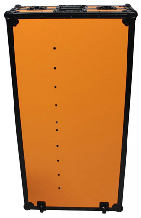 ProX XS-ZTABLEOB Folding Portable Z-Style DJ Redbull Table Flight Case with handles & wheels, Orange on Black
