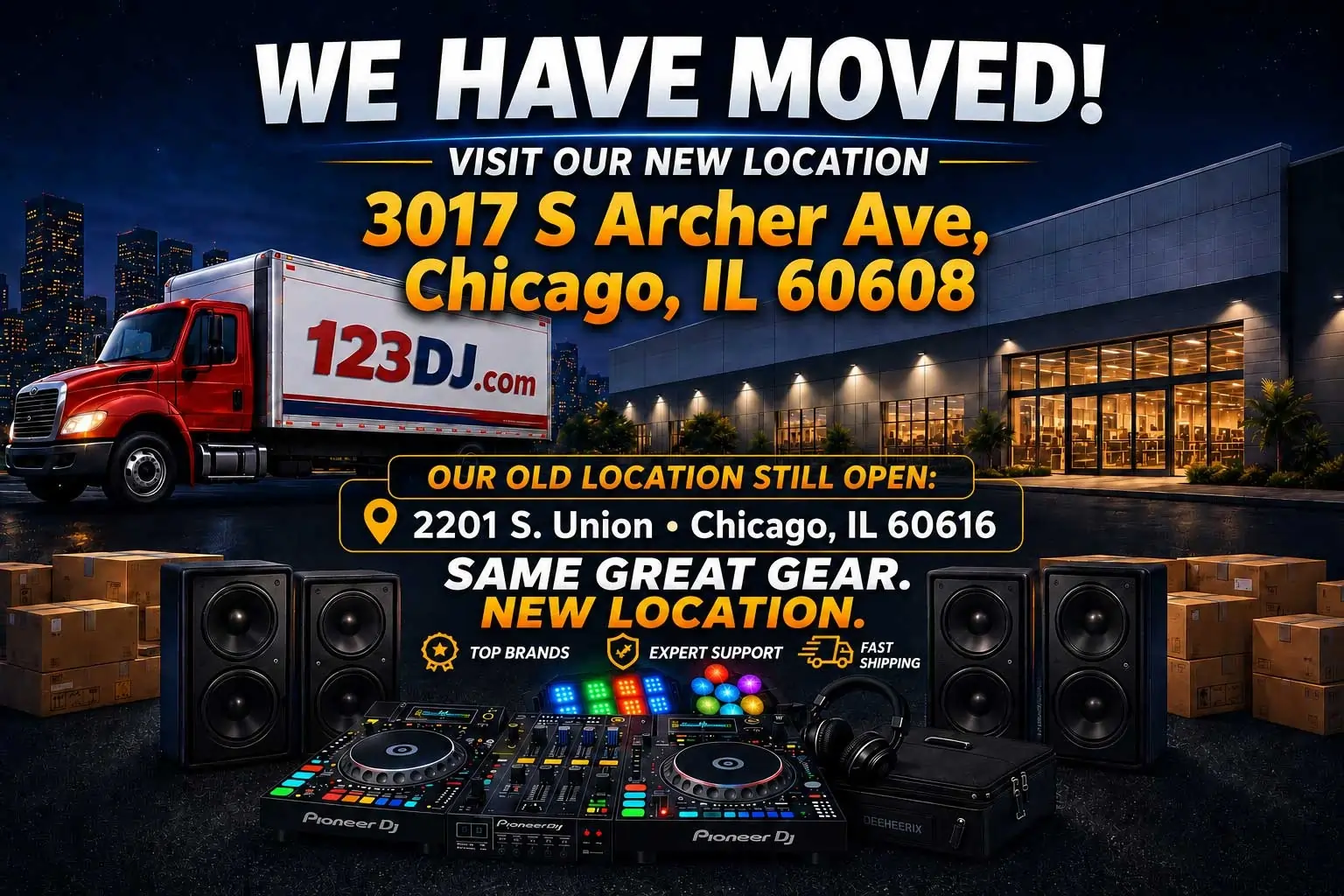 123DJ Chicago DJ Equipment Store Banner