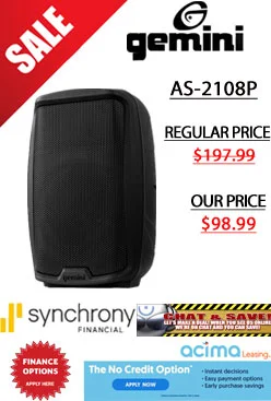 Gemini AS-2108P 8-Inch Powered Speaker