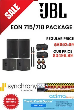 JBL EON715/EON718 Powered Full Range/Subwoofer Pair Package