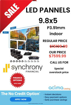 LED Screen Panels 9.8' x 5' P3.91mm Indoor