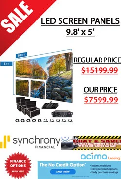 LED Screen Panels 9.8' x 5' P3.91mm Indoor