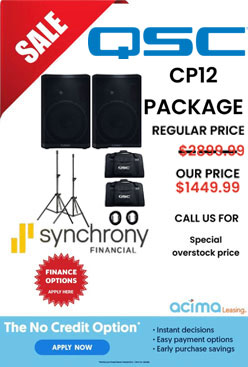 QSC CP12 1000 Watts 12 Inch Compact Powered Loudspeaker Pair Bundle