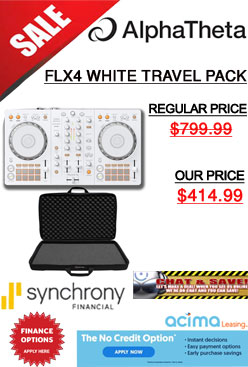 AlphaTheta DDJ-FLX4 White Travel Package
