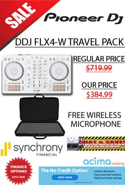 AlphaTheta DDJ-FLX4 White Travel Package