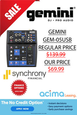 Gemini GEM-05USB 5 Channel USB Mixer