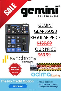 Gemini GEM-05USB 5 Channel USB Mixer