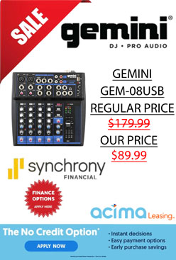 Gemini GEM-08USB 8 Channel USB Mixer