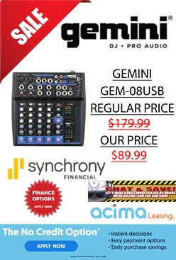 Gemini GEM-08USB 8 Channel USB Mixer