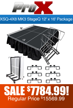 ProX XSQ-4X8 MK3 StageQ 12' x 16' 7 Step Unit Package