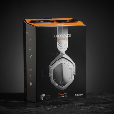 V-MODA Crossfade Wireless Headphones White Silver