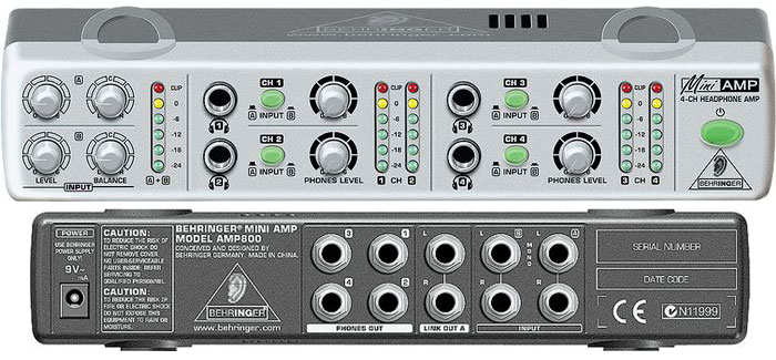 Behringer AMP800 4 channel amp wiring diagram 