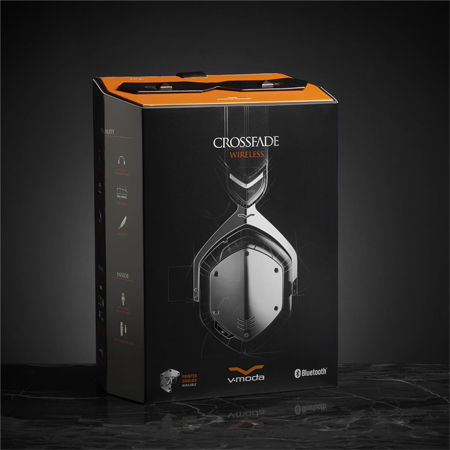 V-MODA Crossfade Wireless Headphones- Chrome