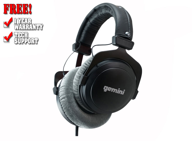 Gemini DJX-1000 Professional Over-Ear DJ Monitor Headphones 