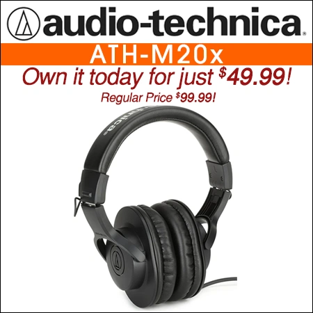 Audio-Technica ATH-M20x Closed-back Monitoring Headphone