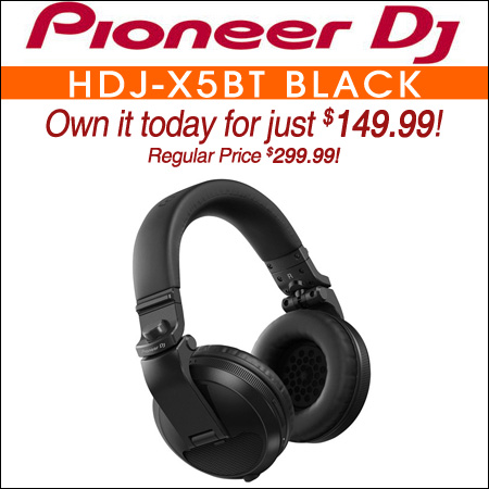 Pioneer DJ HDJ-X5BT DJ Headphones Black 