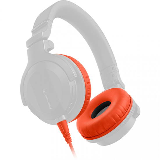 Pioneer DJ HDJ-CUE1 DJ Headphones with Orange Ear Pad Package