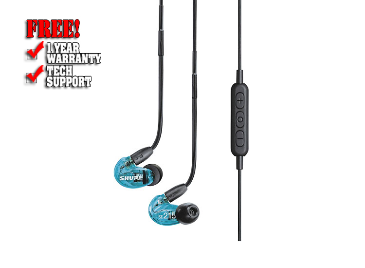 Shure SE215-K-BT1 Wireless Sound Isolating Earphones with Bluetooth Special Edition Blue