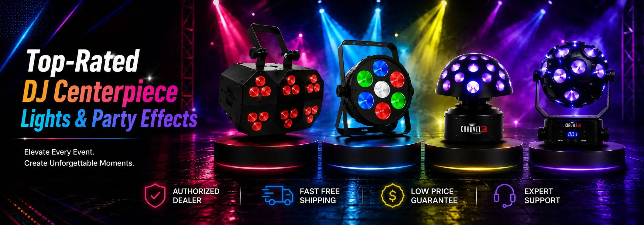 DJ Centerpiece Lights & LED Lighting Effects