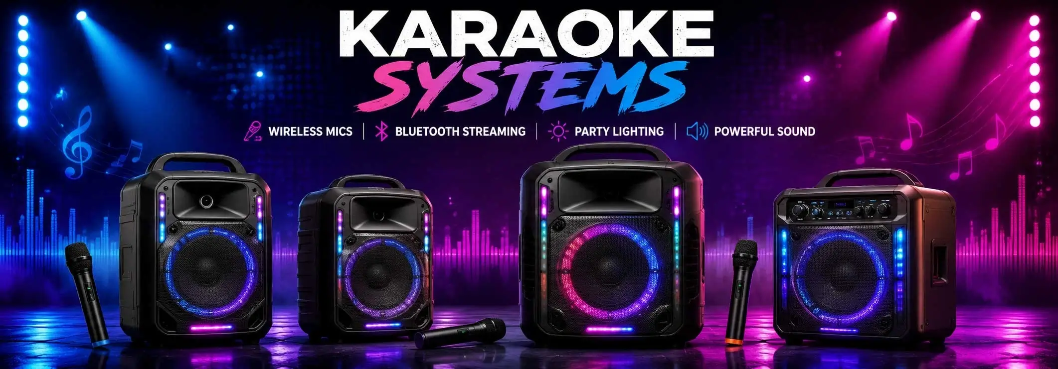 Professional DJ Karaoke Systems And Complete Karaoke Packages With Speakers And Microphones