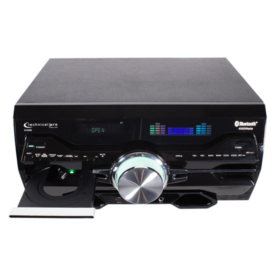 Technical Pro  Professional Dual 15" Entertainment Center with Bluetooth and Built-in DVD Player