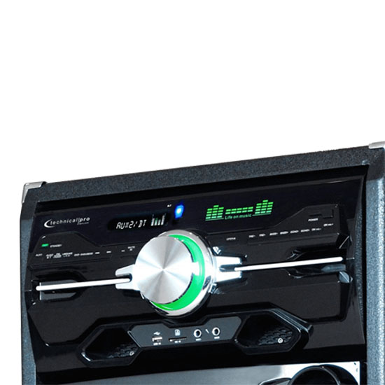 Technical Pro  Professional Dual 15" Entertainment Center with Bluetooth and Built-in DVD Player