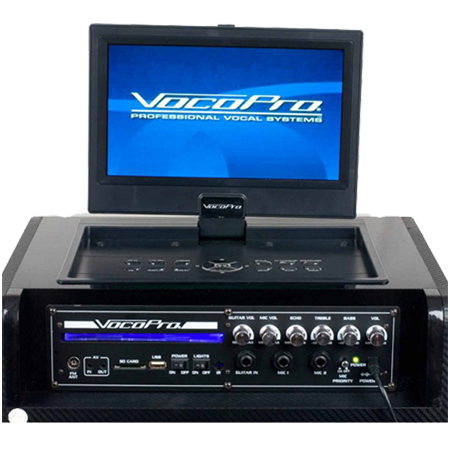 VocoPro Karaoke Rock-On Roller DVD Karaoke System with Giant 10 Display Monitor and Lightshow Speaker