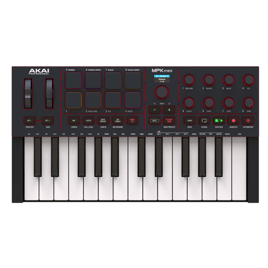 Akai MPK Mini IV MIDI Keyboard Controller-Black 