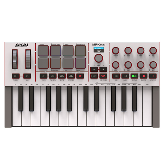 Akai MPK Mini IV MIDI Keyboard Controller-White 