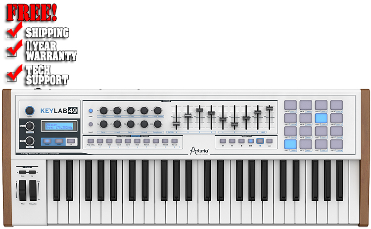 Arturia Keylab 49-Key USB MIDI Keyboard Controller 