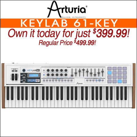  Arturia Keylab 61 61-key Compact Hybrid Synth 