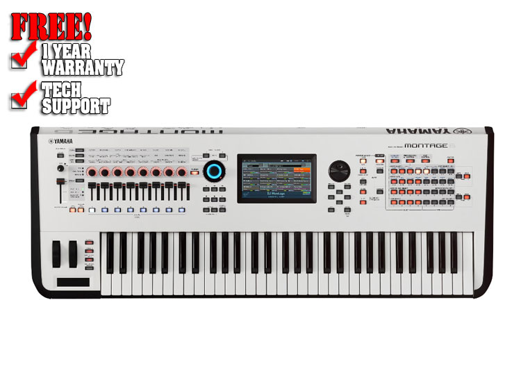 Yamaha MONTAGE 6 White 61-Key Synthesizer Keyboard