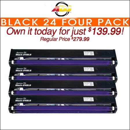  American DJ Black 24 Four Pack