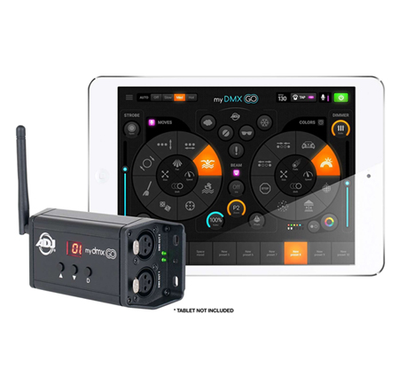 ADJ myDMX Go Wireless Lighting Control App for iPad or Android Tablets