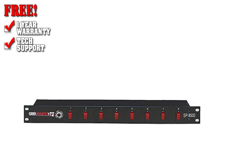 GemSound SP8500 Rackmounted AC Switch Panel