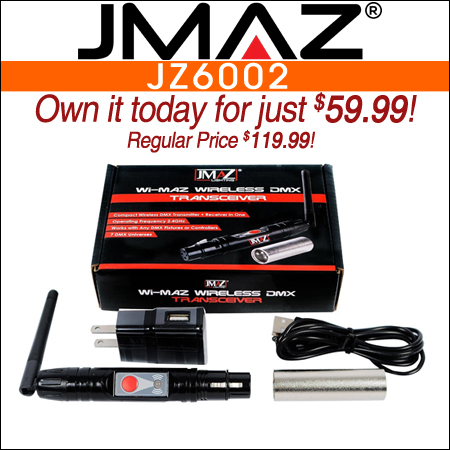 JMAZ Lighting JZ6002 Wi-MAZ Wireless DMX Transceiver