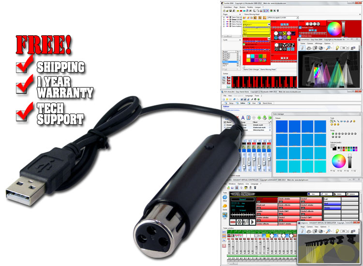 USB to DMX Light Interface | Software | | Chicago DJ Equipment | 123DJ