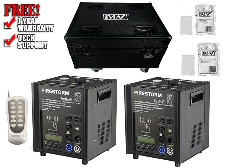 JMaz FireStorm F3 Cold Spark Machine Package of 2 (Black)