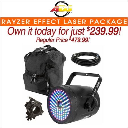  ADJ Rayzer Effect Laser & RGB 3-in-1 Wash Light Package