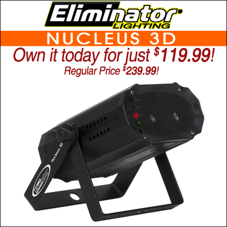 Eliminator Lighting Nucleus 3D Red and Green Compact Laser Light 