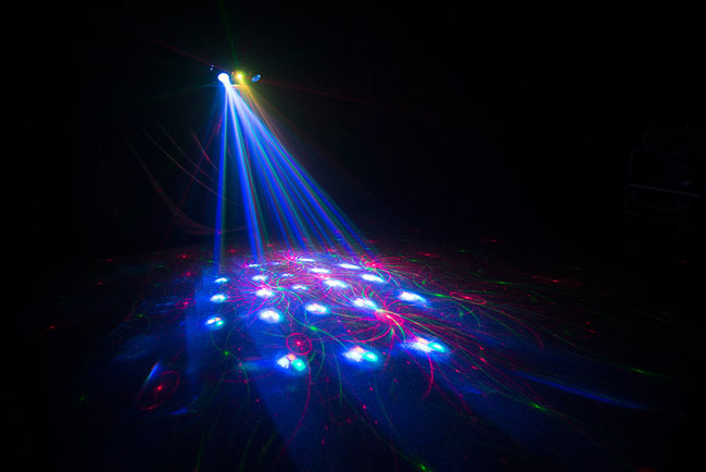 Chauvet DJ Swarm 4 FX LED Moonflower Light Effect w/Strobe & Laser Fog Machine 